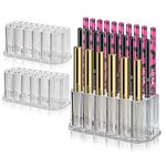 Foraineam 3 Pack Acrylic Eyeliner Lip Liner Holder Organizer, 26 Slots Makeup Brush Pencil Organization Container, Clear Cosmetic Storage Display Holder