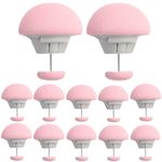 MENGYF 12 Pcs Mushroom Duvet Clips Non Slip Duvet Cover Holding Clips Comforter Clips Quilt Holder Fixator for Blanket Bed Sheet Curtain Socks Mattress Covers (Pink)