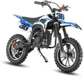 SYX MOTO Mini Dirt Bike for Kids, 40cc Gas Powered Mini Bike, 4 Stroke Off Road Dirt Bikes, Trail Bike with Speeds up to 19 MPH, Weight Support Up to 132 LBS (Blue)