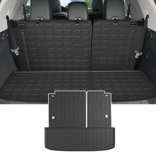 powoq Cargo Mat Compatible with 2022 2023 Nissan Pathfinder Trunk Mat with Backrest Mat All Weather Seat Back Protector Mat Replacement for 2022 2023 Nissan Accessories, NPF01