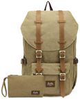 KAUKKO KAUKKO Rucksack Studenten Backpack 17 Zoll für 15" Notebook Lässiger Daypacks Schultaschen Casual Daypack, 45 cm, Brown (khaki2pc)