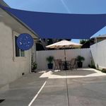 XINGRED 11.5'×20' Royal Blue Sun Shade Sail Rectangle Waterproof Canopy Awning Sunshade, 98% UV Block, Water Resistant for Garden,Carport,Outdoor Activities,Patio,Party,Backyard (We Customize Size)