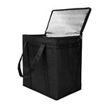 Visiblurry Food Delivery Bag Insulated Reusable Grocery Bags Delivery Grocery Shopping Bags Insulated Picnic Cool Bag Foldable Grocery Bags for Hot Food, Insulated Shopping Bag, Pizza Delivery Bag