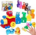 Toddler Learning Toys 1 2 3 Years Old, Counting, Matching & Sorting Montessori Learning Train Including 10 Animals, Easter Christmas Birthday Gift for Baby Boys and Girls