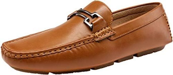 Jousen Men's Loafers Casual Slip On Shoes Soft Penny Loafers for Men Lightweight Driving Boat Shoes, Classic Loafer-801-brown, 10