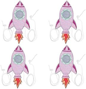 Fun Express STEAM Color Your Own Rocket Pulley Craft Kit - Makes 48