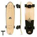 Magneto Mini Cruiser Skateboard Cruiser | 27.5" x 7.5" | Short Board | Canadian Maple Deck - Designed for Kids, Teens and Adults (Heart Beat)