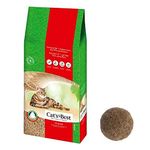 Cat's Best Original Cat Litter 40L Unscented Antibacterial Disposable And Hypoallergenic Hygiene Granules With Smell Control Formula Combined With 4.5cm Natural Catnip Ball