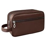 Toiletry Bag for Men Travel Wash Bag Shaving Bag Waterproof Bathroom Gym Make Up Bag for Men & Women (Brown)