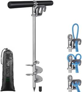 BeneLabel 17" Sand Bar Anchors for Boats Screw in Boat Anchor Stainless Steel Shallow Water Sand Anchor Boat Beach Anchor for Sandbar, TET Ski Anchor, Kayak Anchor, Pontoon Boat