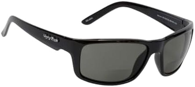 Ugly Fish Xenon Polarised Bifocal Wrap Sunglasses PN3411 (Smoke, 2.5, x)