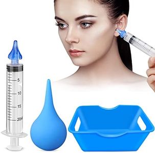 Ear Flushes Tool Includes Rubber Bulb Syringe and Ear Wash Basin Flushes Excess Soft Earwax Removal Kit Ear Cleaning Tool Set for Adults Human