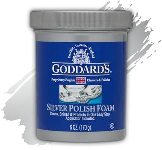 Goddard’s Silver Polish Foam – Silver Jewelry Cleaner for Antiques, Accessories, Ornaments & More – Silver Cleaner for Silverware Protection – Tarnish Remover for Jewelry w/Sponge Applicator (6 oz)