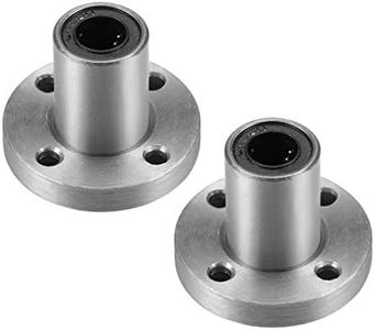 uxcell 8mm Linear Ball Bearings LM8UU Round Flange, 8mm Bore, 15mm OD, 24mm Length (Pack of 2)