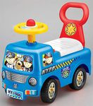 Allkindathings Push Along Sit On Ride On Police Car Walker Children With Storage Blue White Red