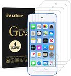 ivoler [4 Pack] [Tempered Glass] Screen Protector Compatible iPod Touch 7G 2019 6G 5G (7th 6th 5th Generation), 0.2mm Ultra Thin 9H Hardness 2.5D Round Edge