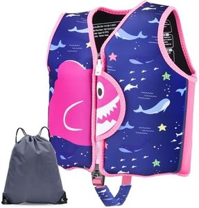 YIKANWEN Neopren Schwimmweste für Kinder und Babys, ideale Schwimmhilfe für Jungen und Mädchen im Alter von 1 bis 8 Jahren und 11-40 kg,Inclusive Kordelzugtasche (S (11-19kg))