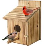 Bird Houses for Outside with Pole Wooden Bird House for Finch Bluebird Cardinals Hanging Birdhouse Clearance Garden Country Cottages