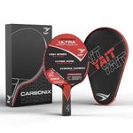YAIT Carbonix Ultra Professional Table Tennis Racquet | ITTF Approved Gambler X3D Rubber | 7 Layer Blade | Red Chroma Carbon| Hyper Pore Sponge | Ayous, Kiri & Koto Wood| Ultra Speed & Spin TT Racquet