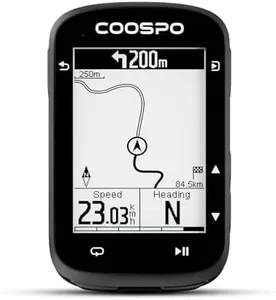 COOSPO CS500 Bike Computer Wireless, 2.6 Inch LCD GPS Cycling Computer with Route Navigation, Bluetooth5.0 ANT GPS Bicycle Speedometer with Auto-Backlight, Support Bike Radar & 45H Battery Life