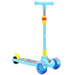 Little Olive Munchkin Scooter for Kids of 3 to 14 Years Age 3 Adjustable Height, Foldable, LED PU Kick Scooter with Brakes for Kid's (Dark Blue Old)