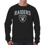 Team Fan Apparel NFL Home Team Crew - Adult Pro Football Fleece Pullover Sweatshirt for Men & Women (Las Vegas Raiders - Black, Adult Small)