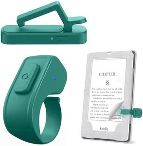 Page Turner Ring for Kindle,Remote Control for iPhone iPad Android Tablets E-Readers,Clicker Page Turner for Kindle Accessories for Camera Video Record&Shutter Selfie (Jade)