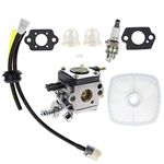 Carbhub C1U-K54A Carburetor for 2-Cycle Mantis 7222 7222E 7222M 7225 7230 7234 7240 7920 7924 Tiller/Cultivator Carb with Air Filter Repower Kit