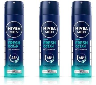 NIVEA Men Fresh Ocean Deodorant Spray 150ML Each (Pack of 3) Deodorant Spray - For Men (450 ml, Pack of 3)