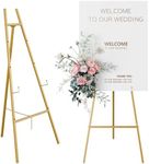 Gold Easel Stand for Sign, Heavy Du