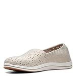 Clarks CloudSteppers Women's Breeze Emily Loafer, Light Taupe Synthetic, 7 Medium US