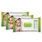 Bodyguard Aloe Vera Based Natural Wet Wipes For Babies With Goodness Of Vitamin E | For Moisturizing Skin | Antibacterial Baby Wipes | Combo of 3 x 72 Pieces (216)