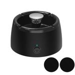 FLOVERKITY Smokeless Ashtray Clean Air Ashtray Air Purifier Ashtray Smoke Eater Ashtray, Smokeless Ashtrays for Cigarettes indoor, Smokeless Ashtray for Home, Outdoor (Black, M)