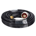 YILIANDUO N type Extension Cable N Male to SMA Male Connector 5M/ 16.4ft RG58 Low Loss SMA WiFi Antenna Cable Ultra Flexible Pure Copper RF Coax Cable for 3G/4G/LTE/ADS-B/Ham/WiFi/RF Radio