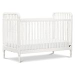 Million Dollar Baby Classic Liberty 3-in-1 Convertible Spindle Crib with Toddler Bed Conversion Kit in White, Greenguard Gold Certified