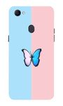 Designer Back Case Cover for Oppo F7 | Nice and Beautiful Blue Butterfly |