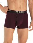 DAMENSCH Men's Regular Fit Premium Cotton Blend Trunks Stretchy Fabric Anti-Bacterial Earthmint Finish Super Soft Printed Trunk Underwear Pack of 1-Loyal Maroon-M