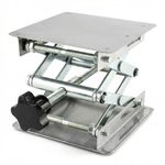 QWORK® Lab Jack Stand 4" x 4" Stainless Steel Router Lift Scissor Lift for Chemical Instrument Support Load Capacity 5KG