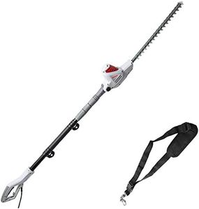 IKRA Elektro Teleskop Heckenschere ITHS 600, Schnittlänge 51cm, Schnittstärke 20mm, Schnittwinkelverstellung, inkl. Schultergurt