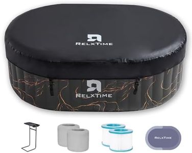 2 Person Inflatable Hot Tub with LED Light