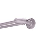 Sun Zero SN47077 Bronn Industrial Pipe Blackout Wrap Around Double Curtain Rod, 36-66" Adjustable Length, Polished Pewter Finish, 3/4" and 5/8" Diameter Textured Steel Tubes