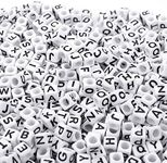 Augshy 700PCS White Letter Beads Al