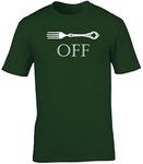 Hippowarehouse Fork Off Unisex Short Sleeve t-Shirt (Specific Size Guide in Description) Forest Green