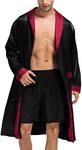 SWOMOG Men's Luxurious Kimono Robe 