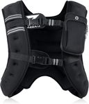 ZELUS Weighted Vest for Strength Training, 14kg Adjustable Exercise Equipment for Home Gym, Iron Sand Weight Vest with Armband Holder for Men Women Fitness Workout Cardio More, One Size