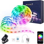 SAIELLIN Smart Plug N Play LED Strip | WiFi Controlled | 17 Ft | Music Sync | Compatible with Amazon Alexa & Google Assistant | RGB Light Strip for Home Decor | App Controlled Multicolor Gaming RGB