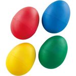 MOCKING BIRD Plastic Egg shaker MultiColor Percussion Musical Eggs Percussion Maracas Easter Eggs Instrument for Kids Musical Toys for Painting Learning ClassRoom (Pack of 4)