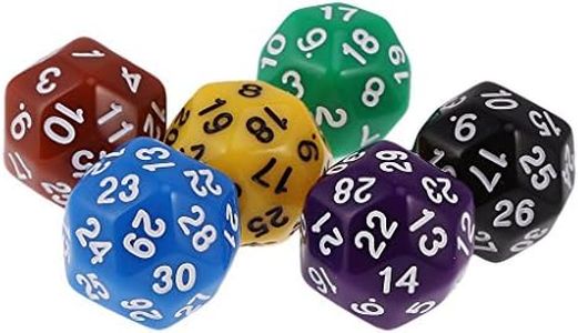 Confezione da 6 Dadi Multi-Faccia D24 O D30 per Forniture per per Feste D&D - Opaco1