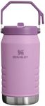 Stanley IceFlow Stainless Steel Water Jug with Straw, Vacuum Insulated Water Bottle for Home and Office, Reusable Tumbler with Straw Leak Resistant Flip, Lilac, 64 OZ / 1.90 L