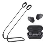 ULITIQ Strap Compatible with Bose QuietComfort Earbuds only, Sports Silicone Earbuds Lanyard, Anti Lost Straps Accessories, Neck Rope Cord Soft, Holder Connector, (Black)